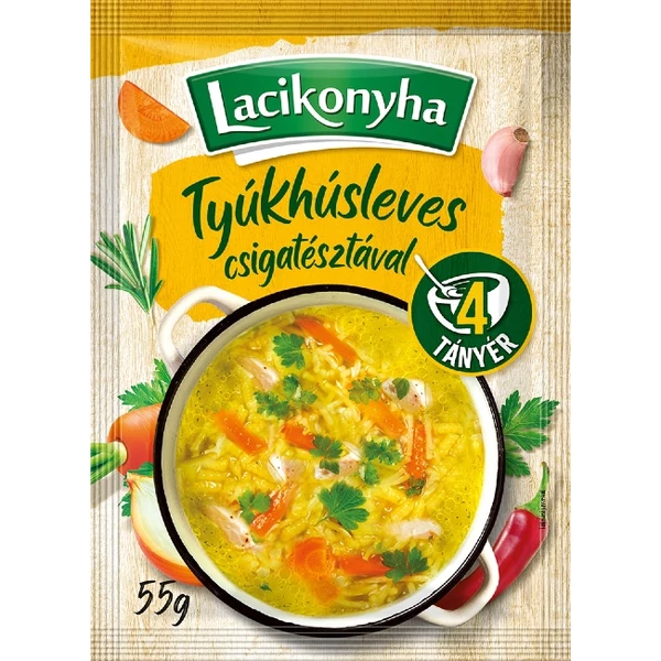 Lacikonyha tyúkhúsleves csigatésztával 55g